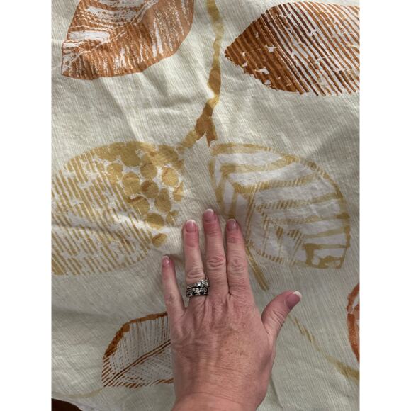 Vintage The Company Store Textured Leaf linen king duvet cover from 2019 - Picture 5 of 12